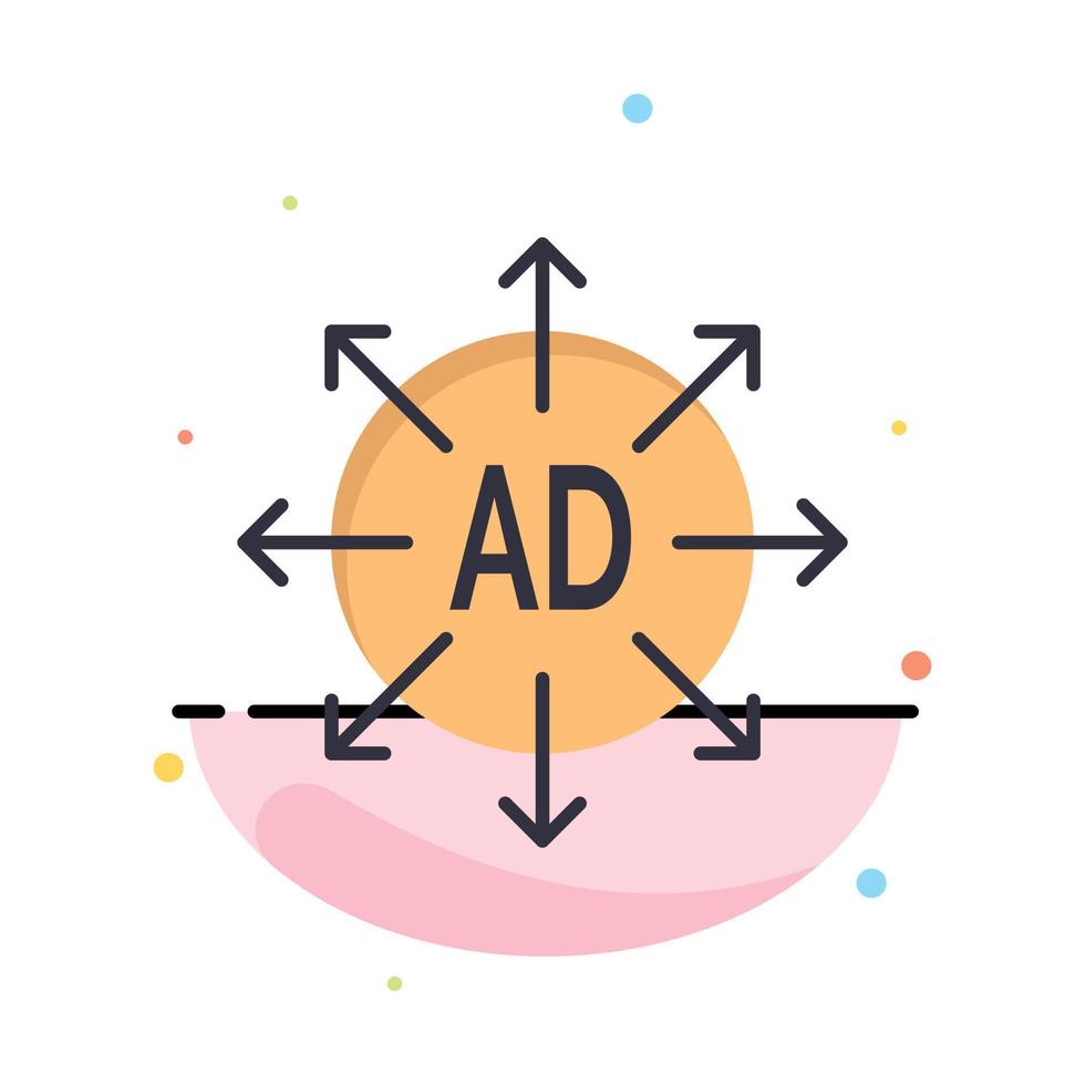 Advertising Submission Advertising Submission Ad Abstract Flat Color Icon Template vector
