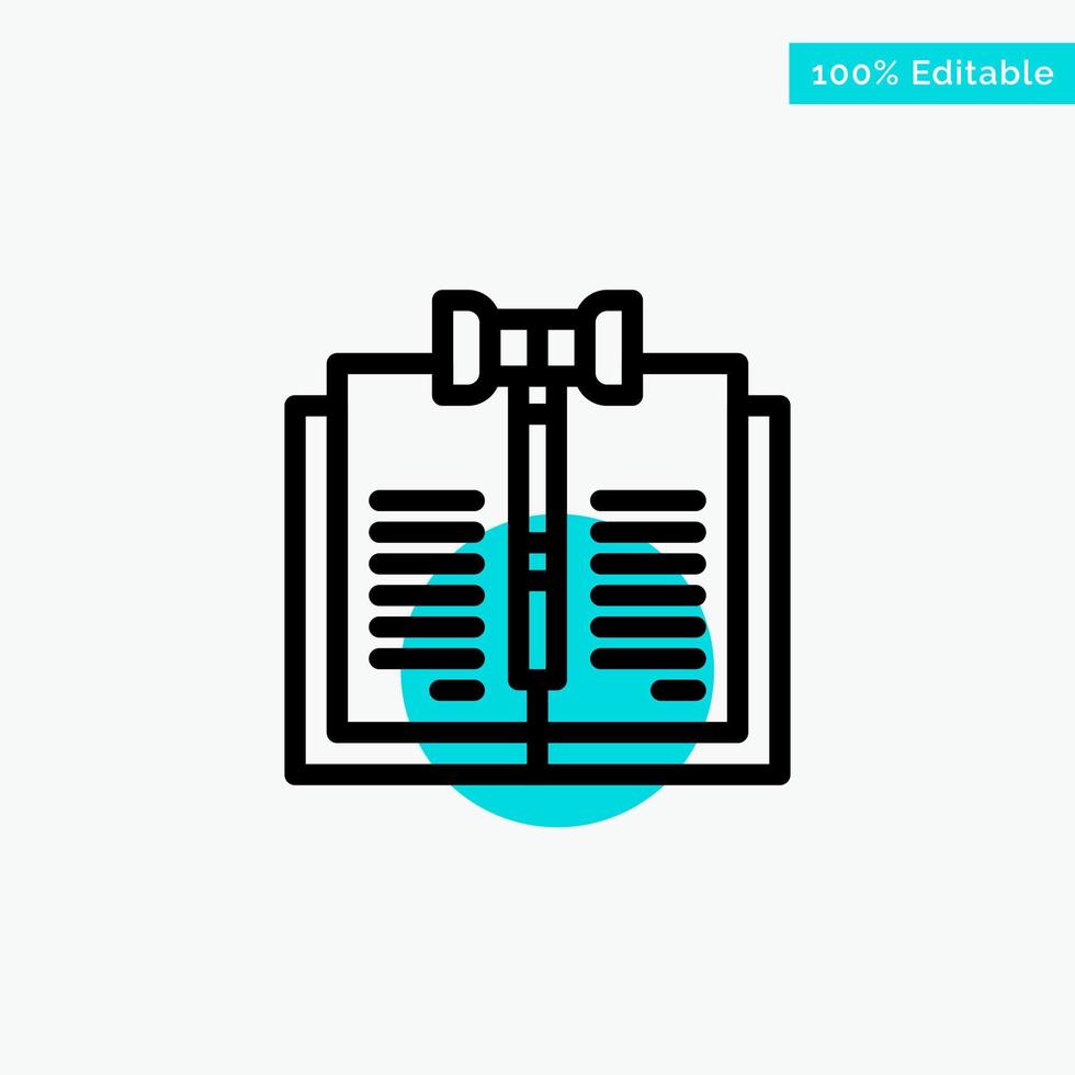 Business Copyright Digital Law Records turquoise highlight circle point Vector icon