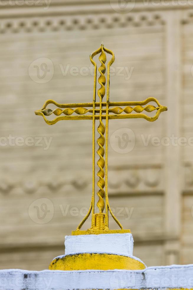 Yellow Wooden Ortodox Church photo