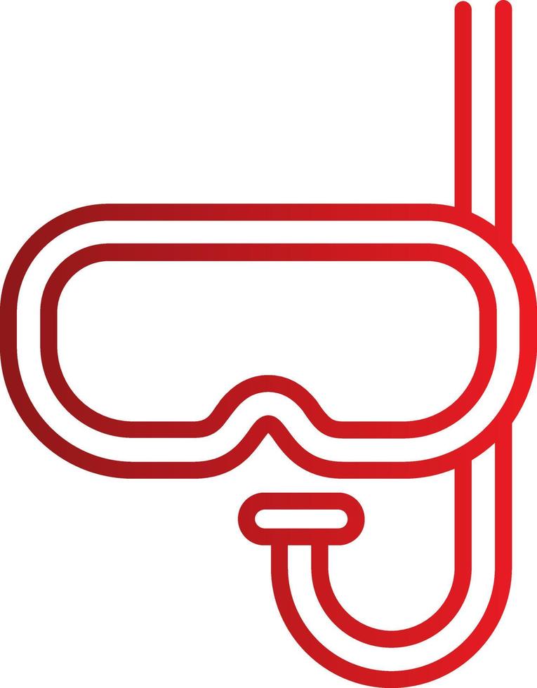 icono de vector de snorkel