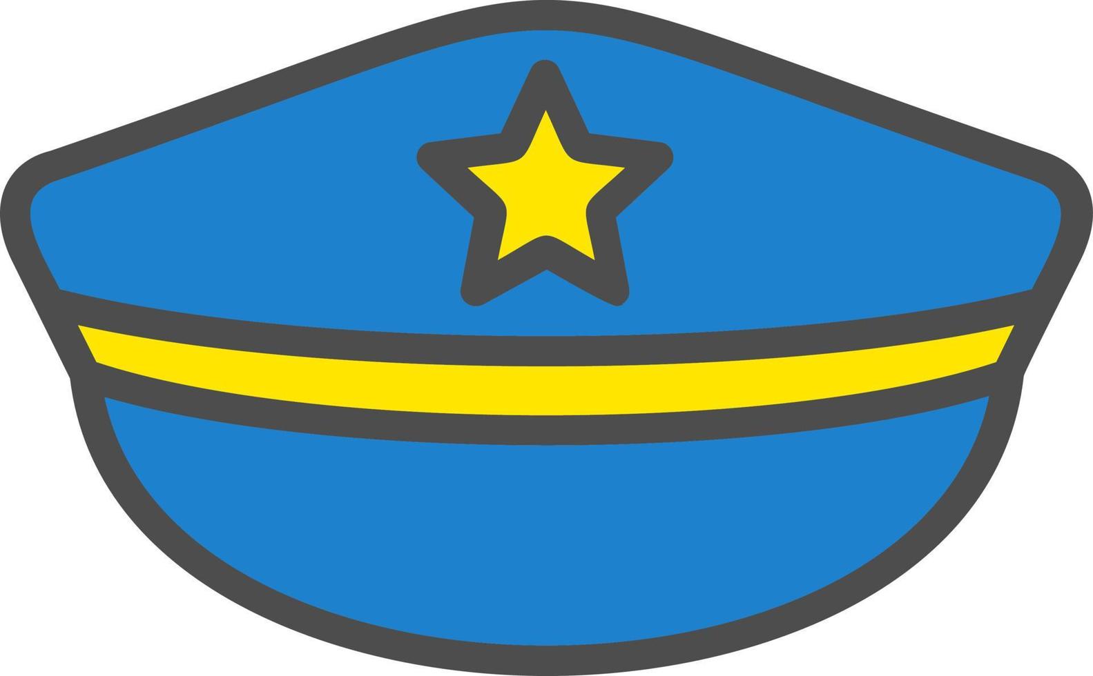 icono de vector de sombrero de policía