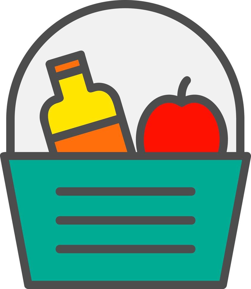 Picnic Basket Vector Icon