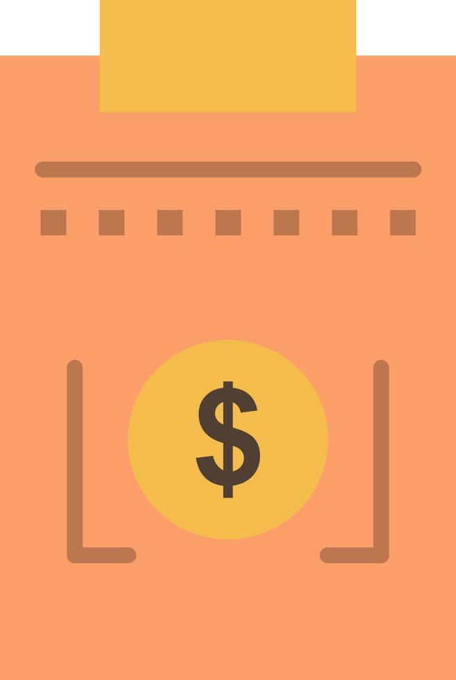 Expense Business Dollar Money  Flat Color Icon Vector icon banner Template