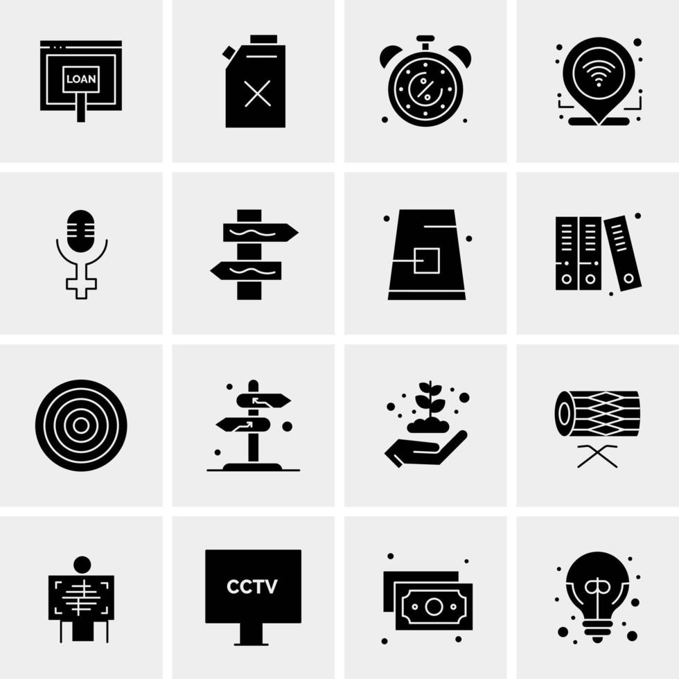 16 Universal Business Icons Vector Creative Icon Illustration to use in web and Mobile Related project