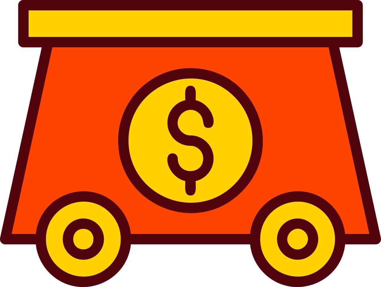 Mining Cart Vector Icon