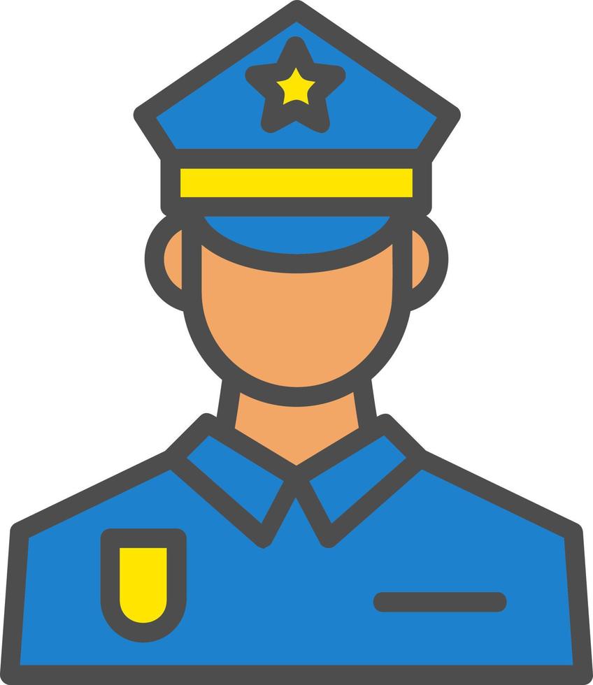 icono de vector de hombre de policía