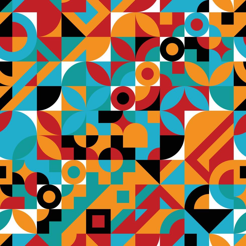 Eye Catching Uniquely Shaped Geometric Seamless Background vector