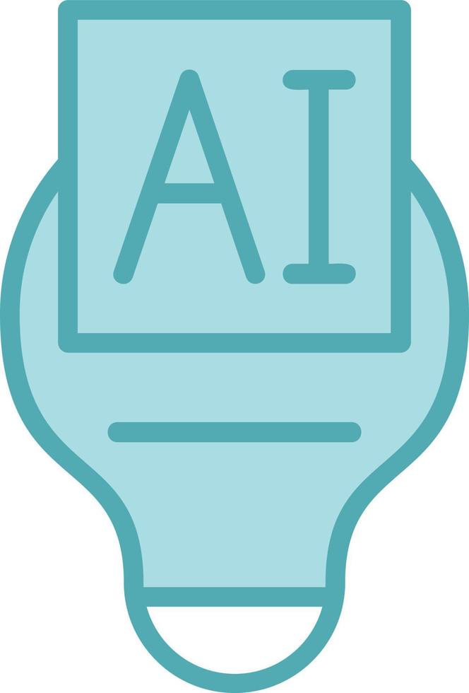 icono de vector de inteligencia artificial