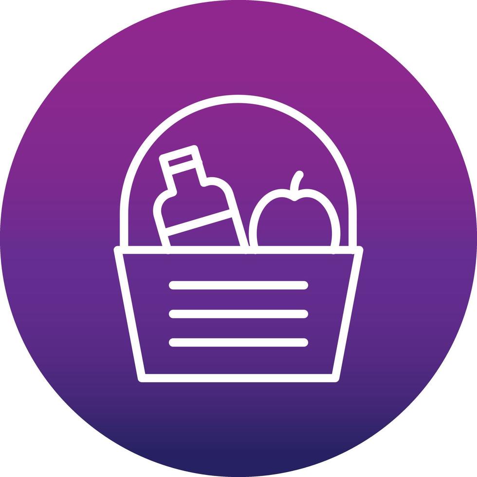 Picnic Basket Vector Icon