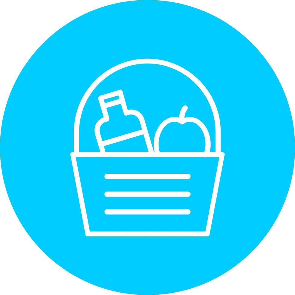Picnic Basket Vector Icon