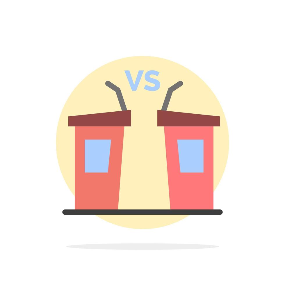 Debate Democracy Election Politician Speaker Abstract Circle Background Flat color Icon vector