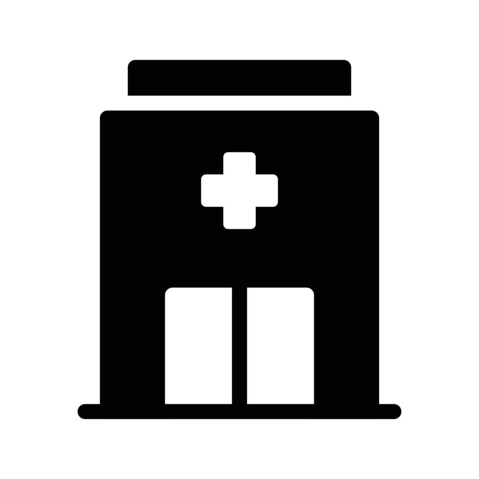 ilustración de vector de hospital en un fondo. símbolos de calidad premium. iconos vectoriales para concepto y diseño gráfico.