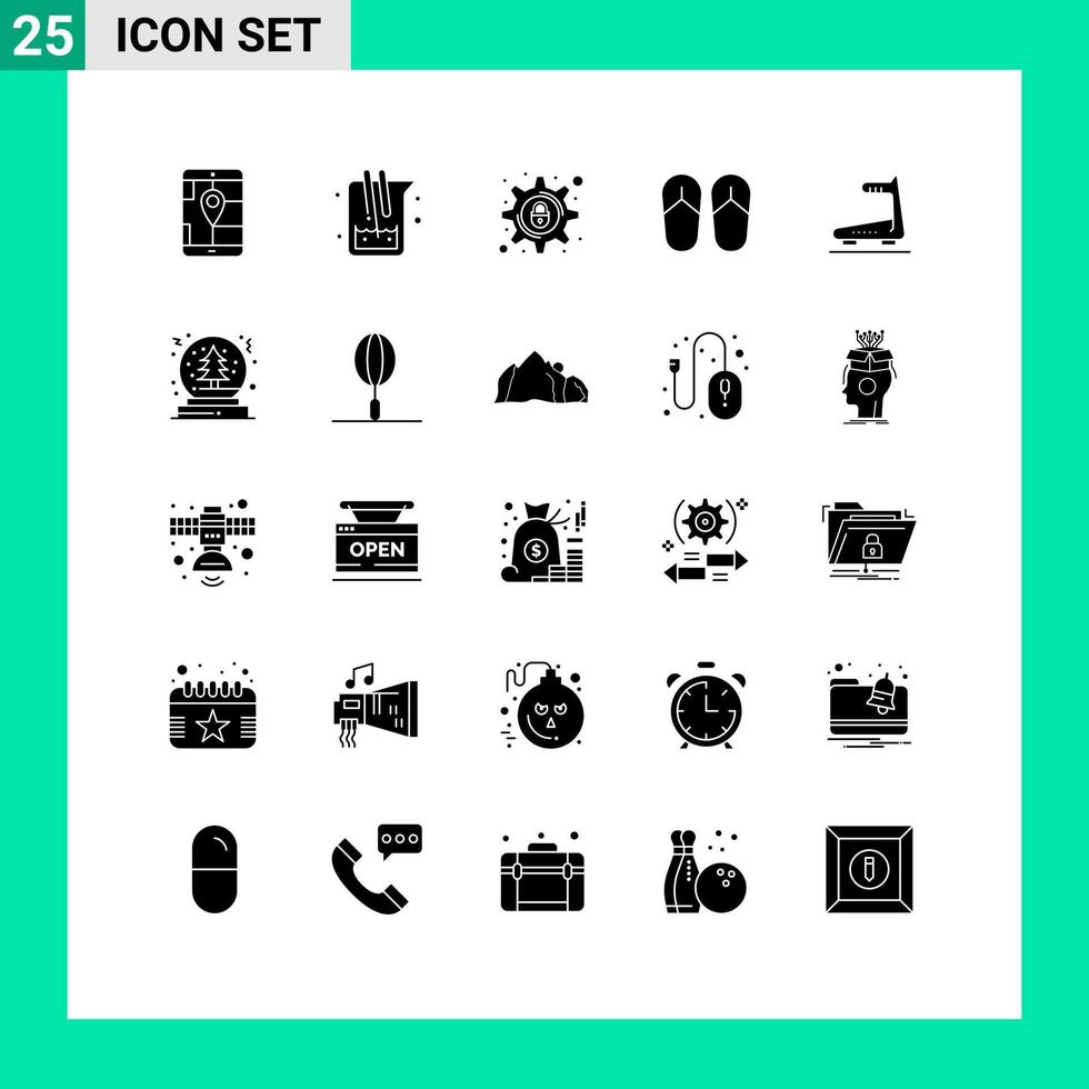 User Interface Pack of 25 Basic Solid Glyphs of running sandal lab foot setting Editable Vector Design Elements