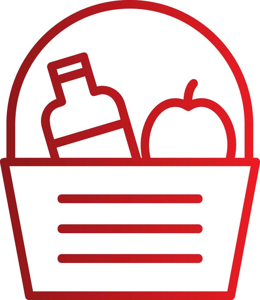 Picnic Basket Vector Icon