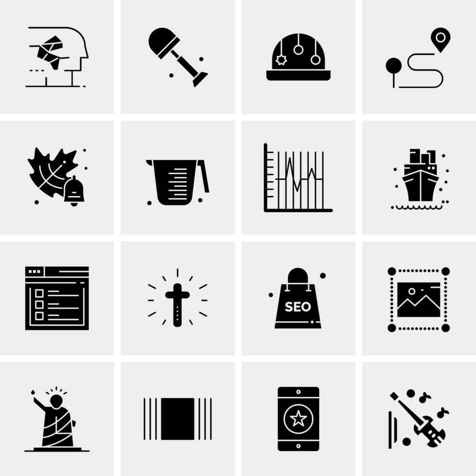 16 Universal Business Icons Vector Creative Icon Illustration to use in web and Mobile Related project