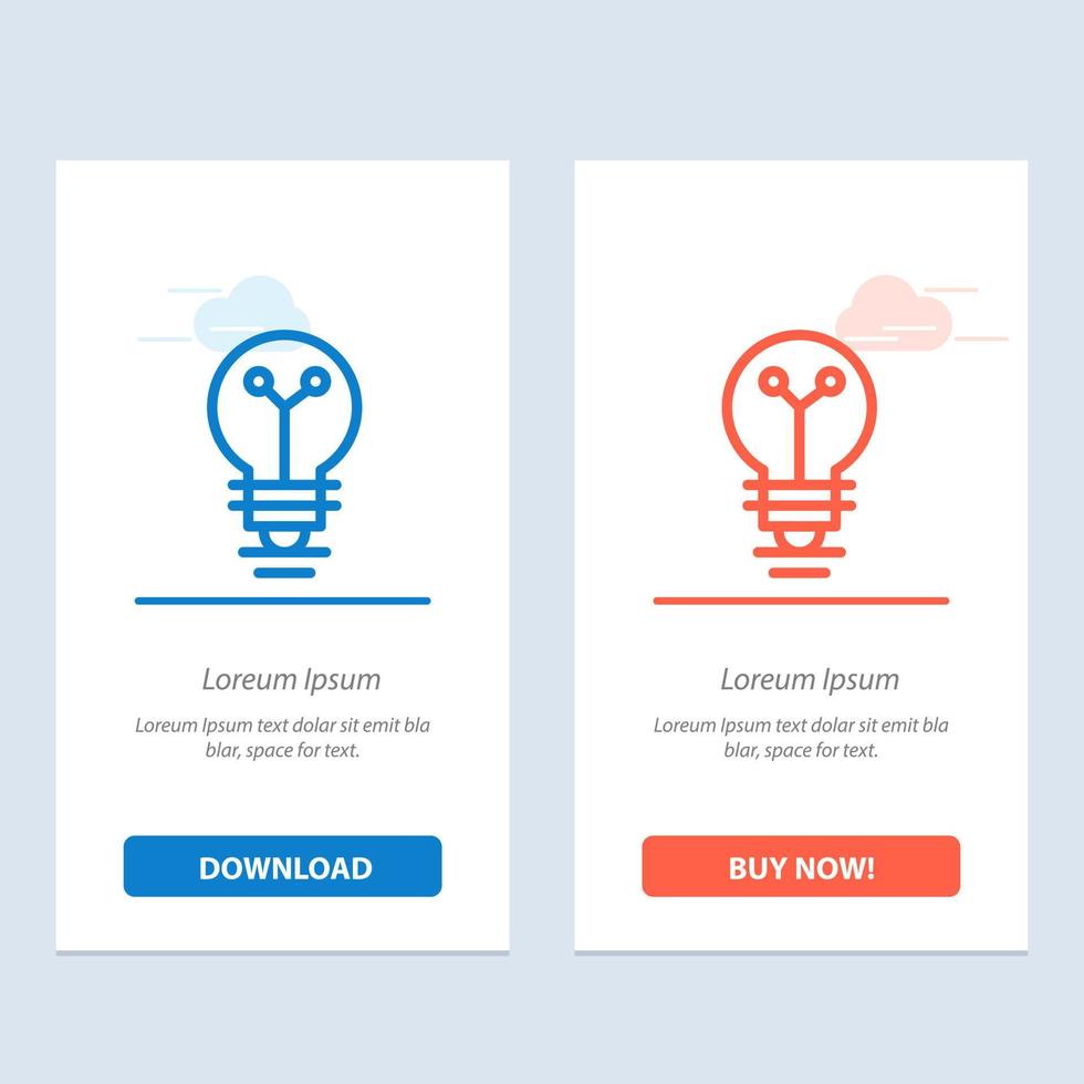 Bulb Lab Light Biochemistry  Blue and Red Download and Buy Now web Widget Card Template vector
