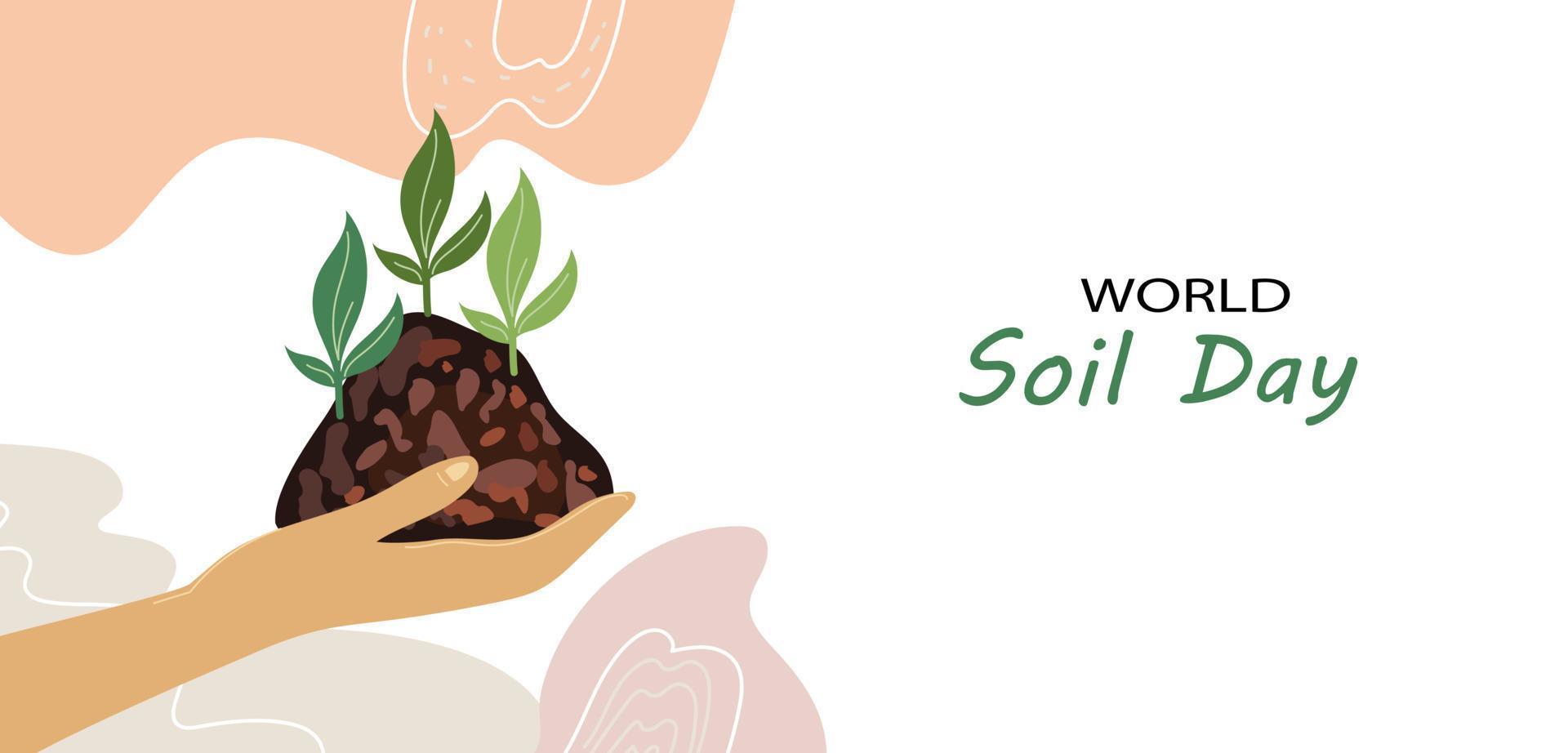 World Soil Days Vector flat doodle Illustration  for greeting card, poster and banner.