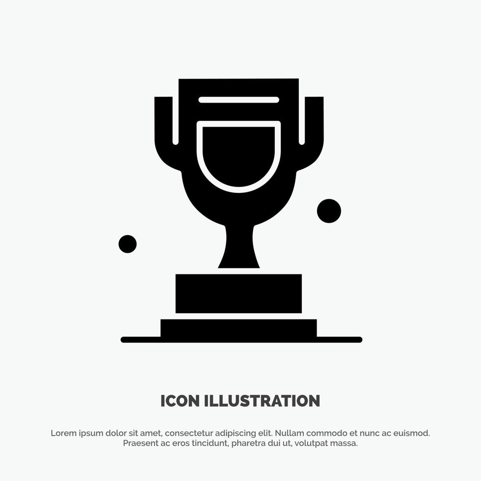 premio copa trofeo canadá sólido glifo icono vector