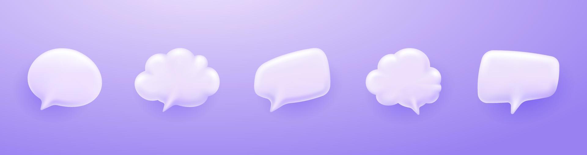 3d bubble chat vector