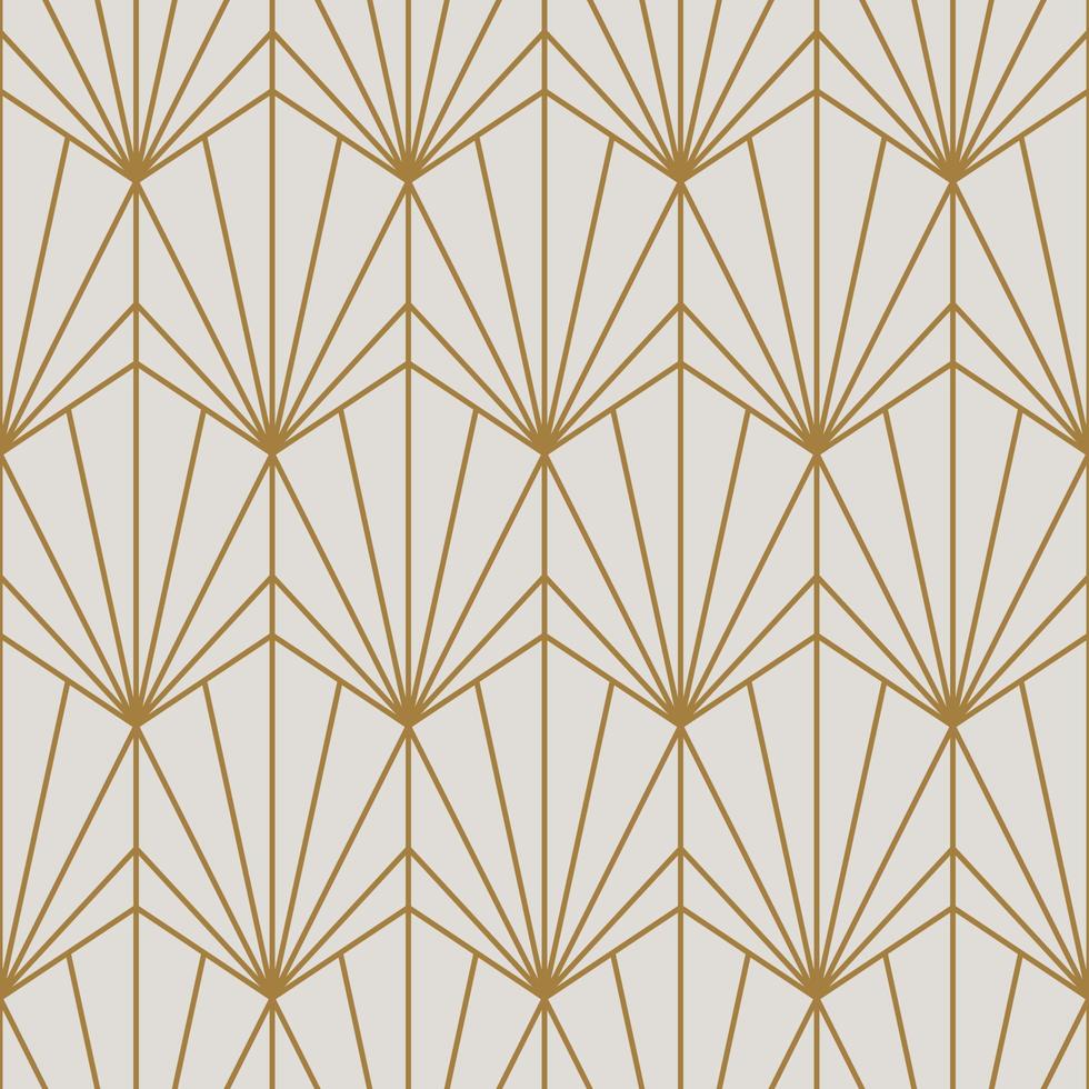 patrón sin costuras art déco vintage. formas geométricas de oro de arte lineal. ilustración vectorial de adornos modernos. fondo elegante retro gatsby para tela, papel tapiz o envoltura vector