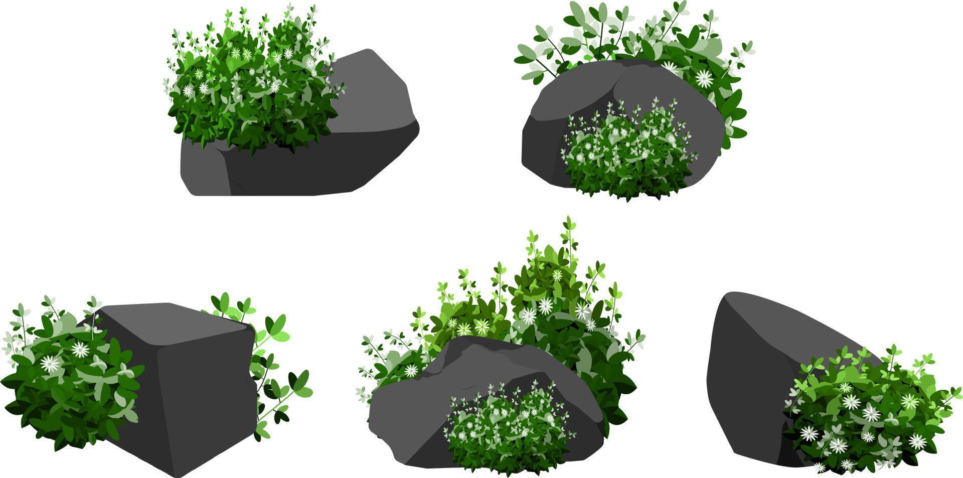 un conjunto de carbón negro de varias formas.colección de piezas de carbón, grafito, basalto y antracita. el concepto de minería y mineral en una mina. fragmentos de roca, cantos rodados y material de construcción. vector