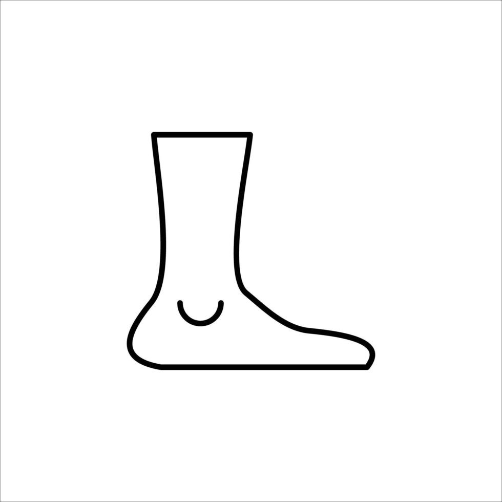 foot icon. outline icon vector