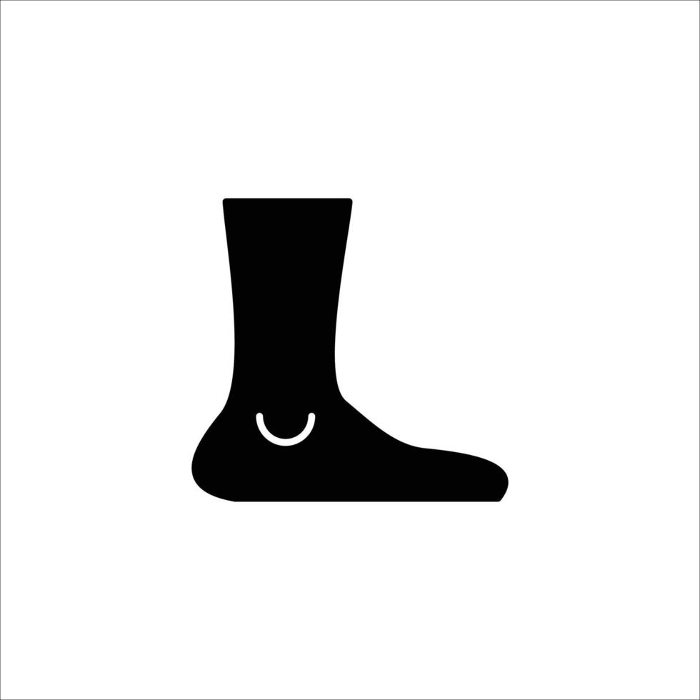 foot icon. solid icon vector