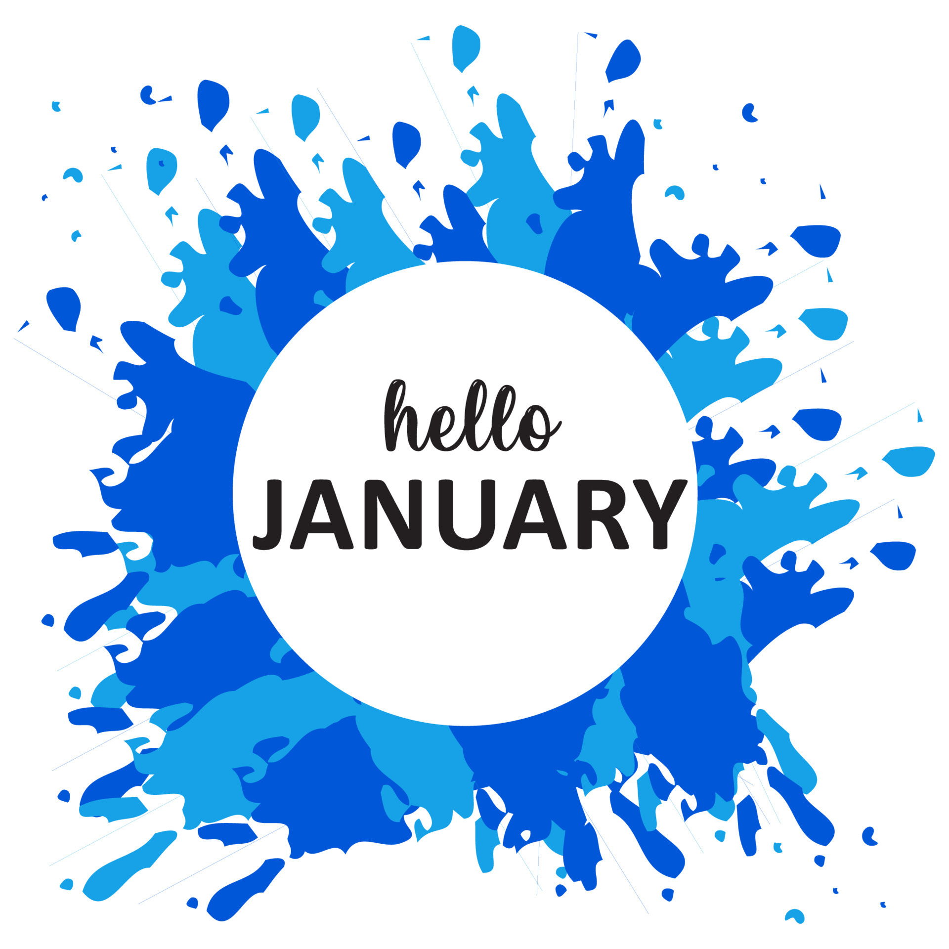 Hello January. january vector for greeting. new month. new year