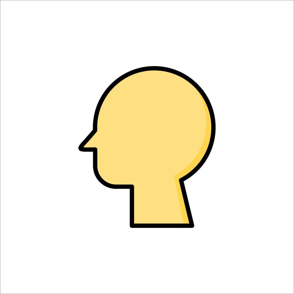 head icon. filled icon 15564706 Vector Art at Vecteezy