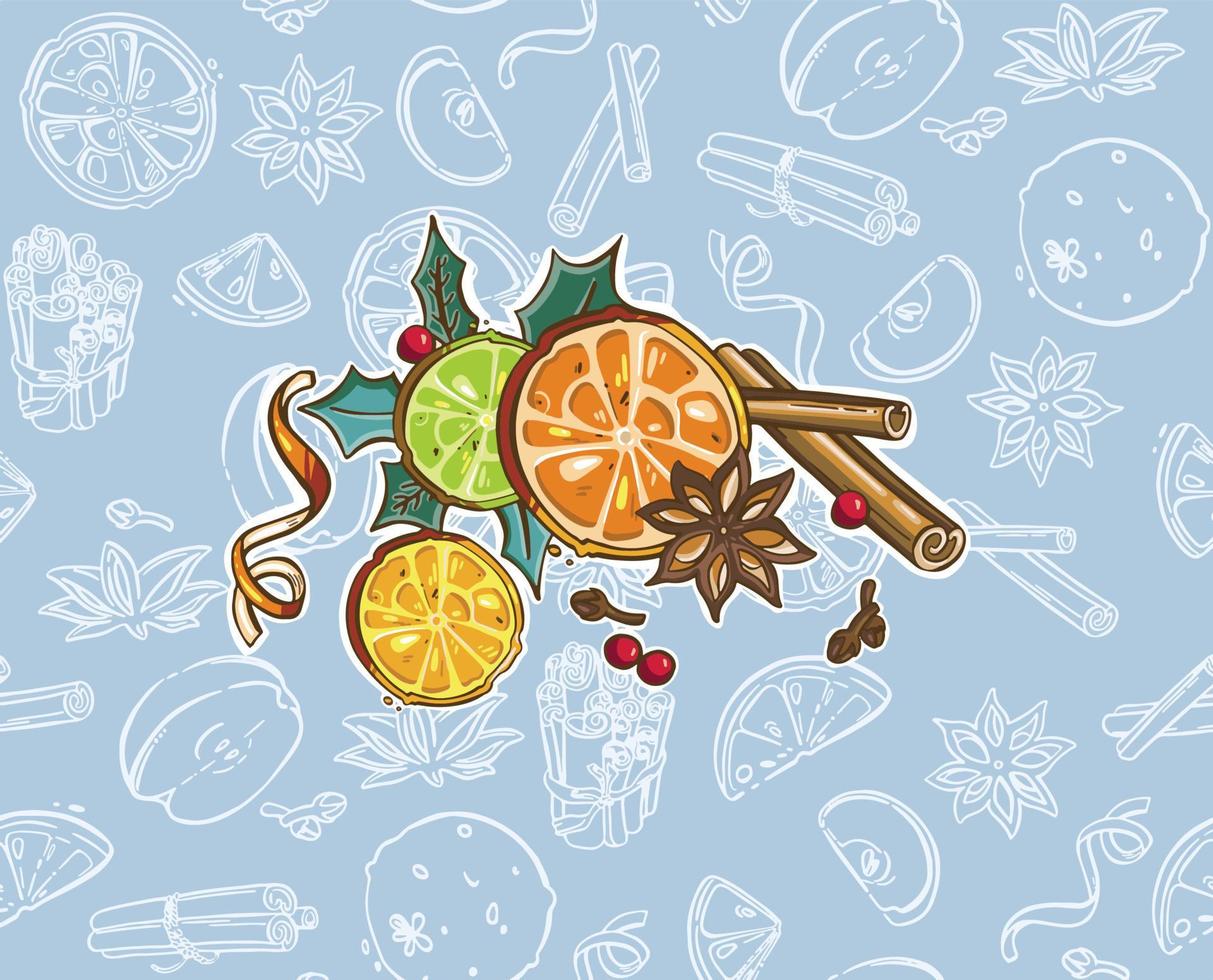 Christmas decorative ornaments, set. fir cone vector