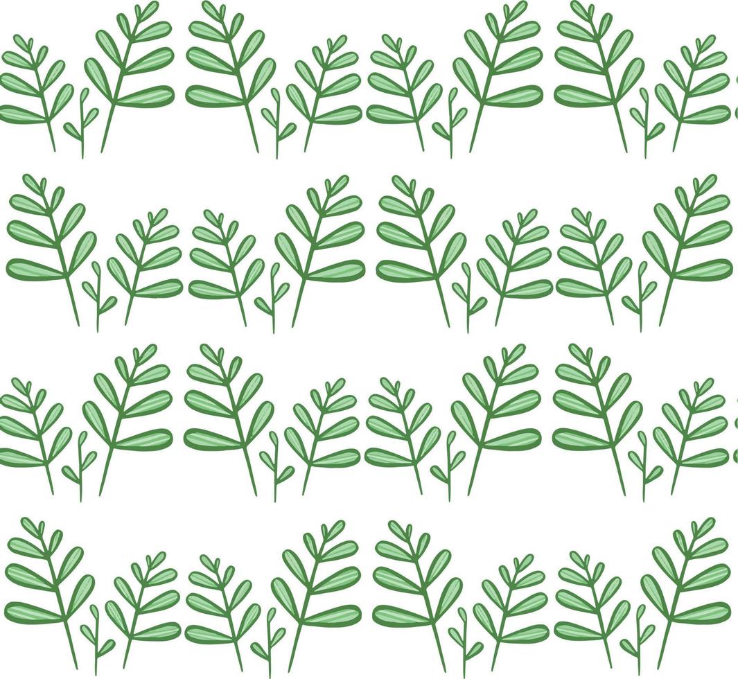 Seamless pattern with stylized leaves. hand drawn illustration. vector