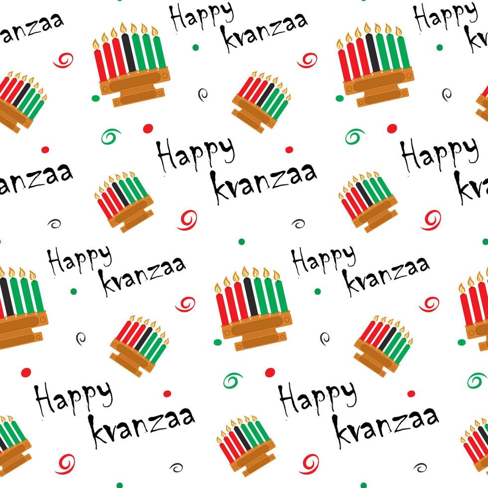 Kwanzaa Seamless Pattern. Abstract background repeating texture pattern design for Kwanzaa vector