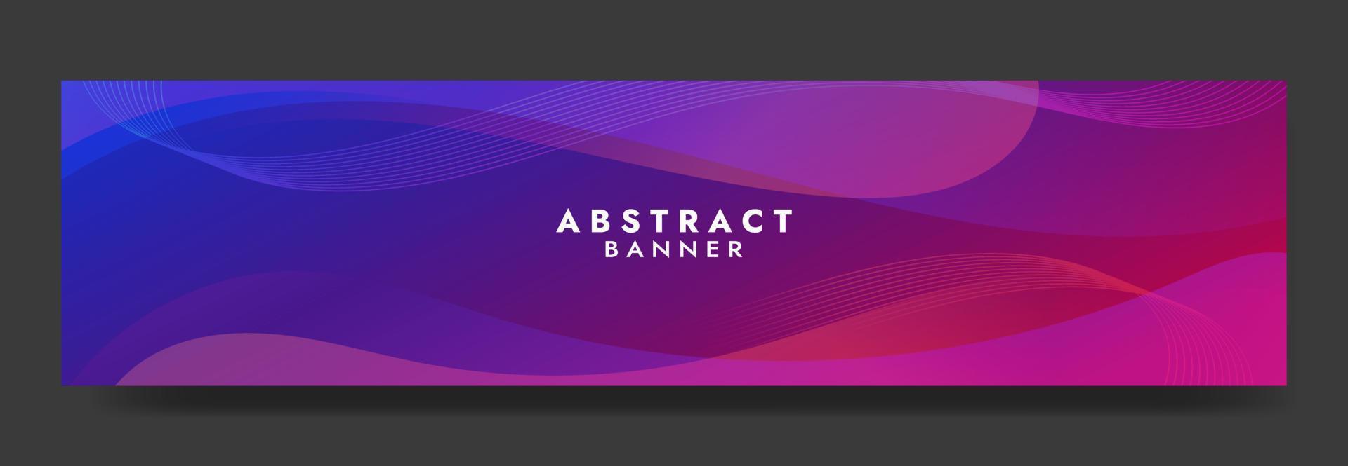 Abstract Colorful Fluid Wave Banner Template vector