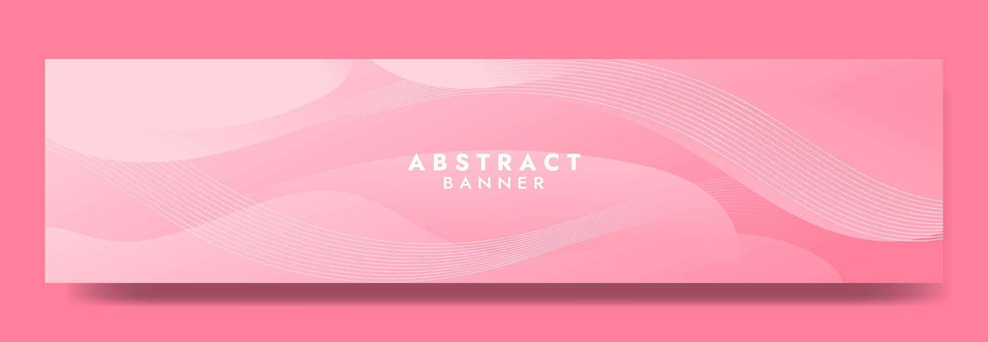 Abstract Pink Fluid Wave Banner Template vector