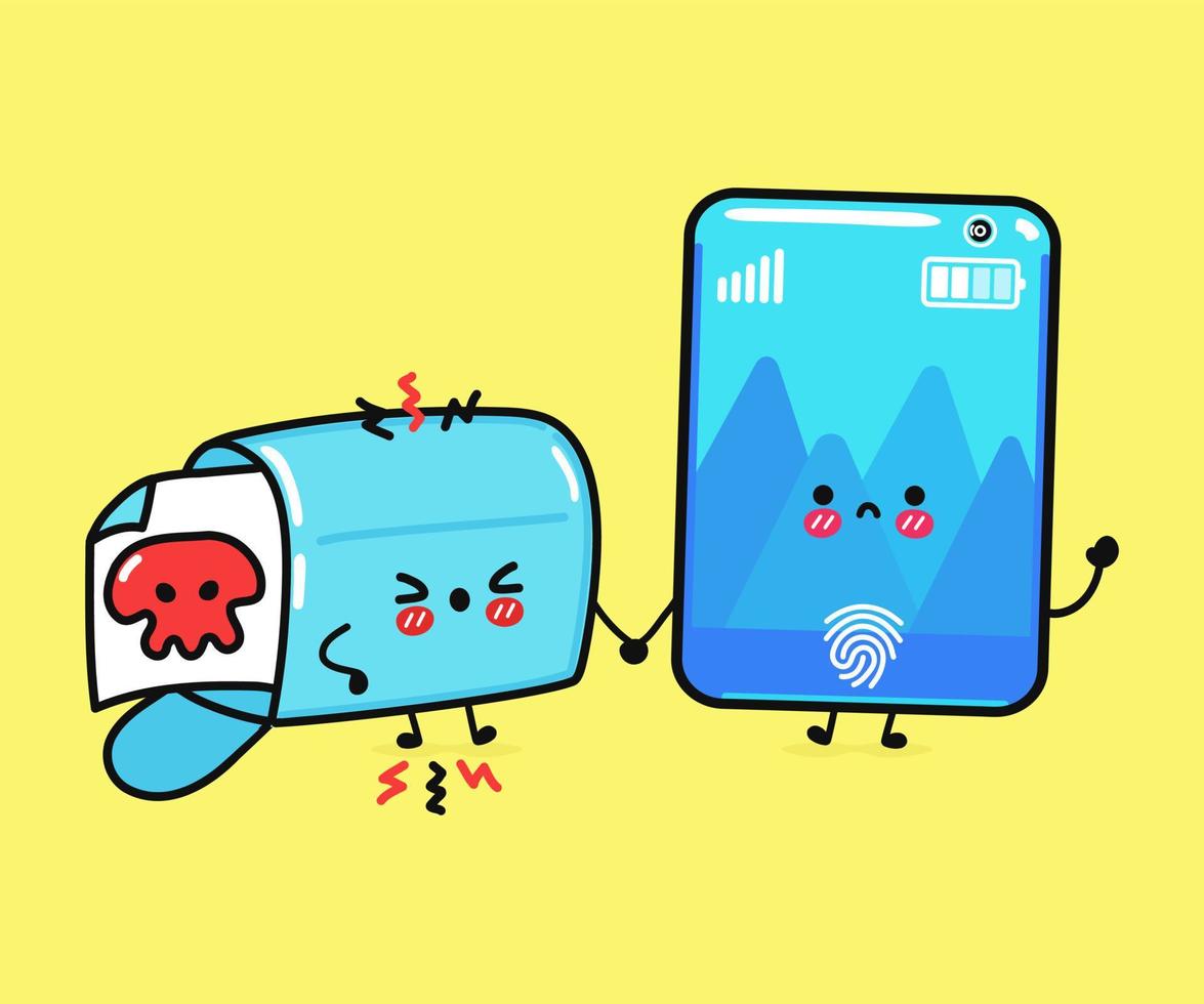 Cute, funny angry smartphone and mailbox with scull sign. Vector hand drawn cartoon kawaii characters, illustration icon. Funny cartoon smartphone and message mascot character concept 15564955 Vector Art at Vecteezy Cute, funny angry smartphone and mailbox with scull sign. Vector hand drawn cartoon kawaii characters, illustration icon. Funny cartoon smartphone and message mascot character concept 15564955 Vector Art at Vecteezy