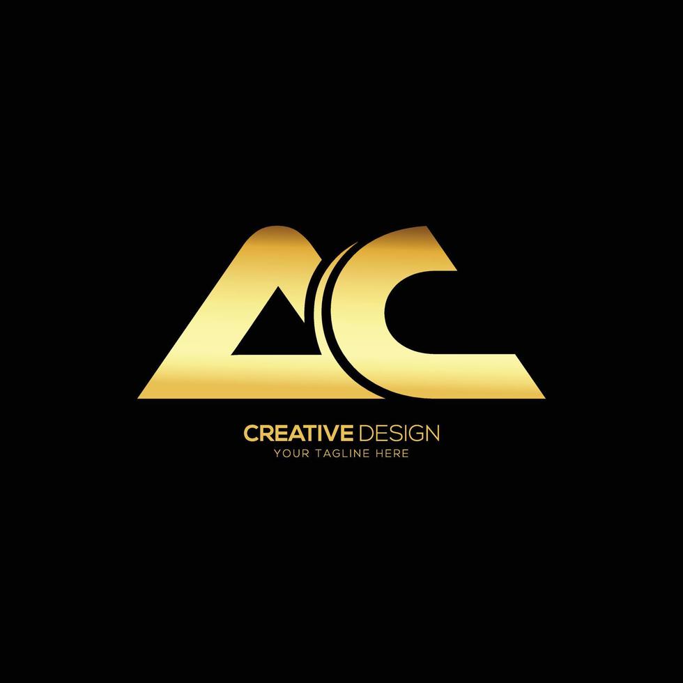 Letter A C creative abstract logo vector
