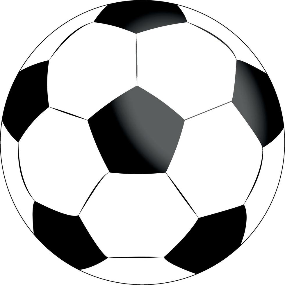 icono de balón de fútbol, deporte de fútbol para competición. objeto de jugador profesional. ilustración vectorial realista aislada sobre fondo blanco y transparente. vector