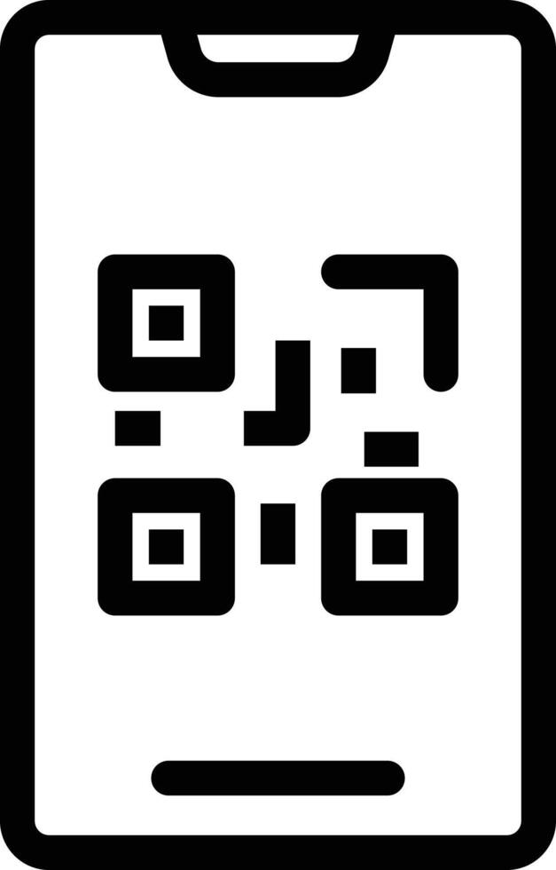 ilustración de vector de código qr móvil en un fondo. símbolos de calidad premium. iconos vectoriales para concepto y diseño gráfico.