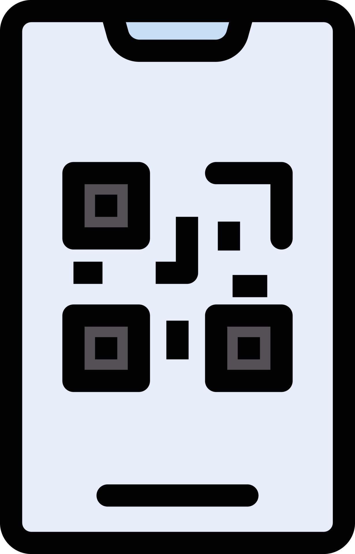 mobile qr code vector illustration on a background.Premium quality