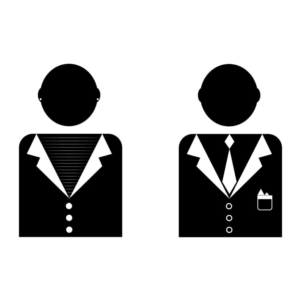 People Icon Vector Male and Female Sign of User Person Profile Avatar Symbol in Glyph Pictogram illustration