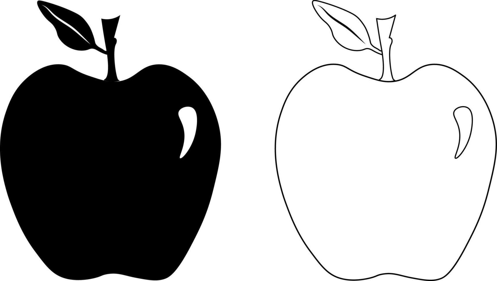 conjunto de iconos de manzana. icono de vector de manzana. símbolos de manzana para su diseño web