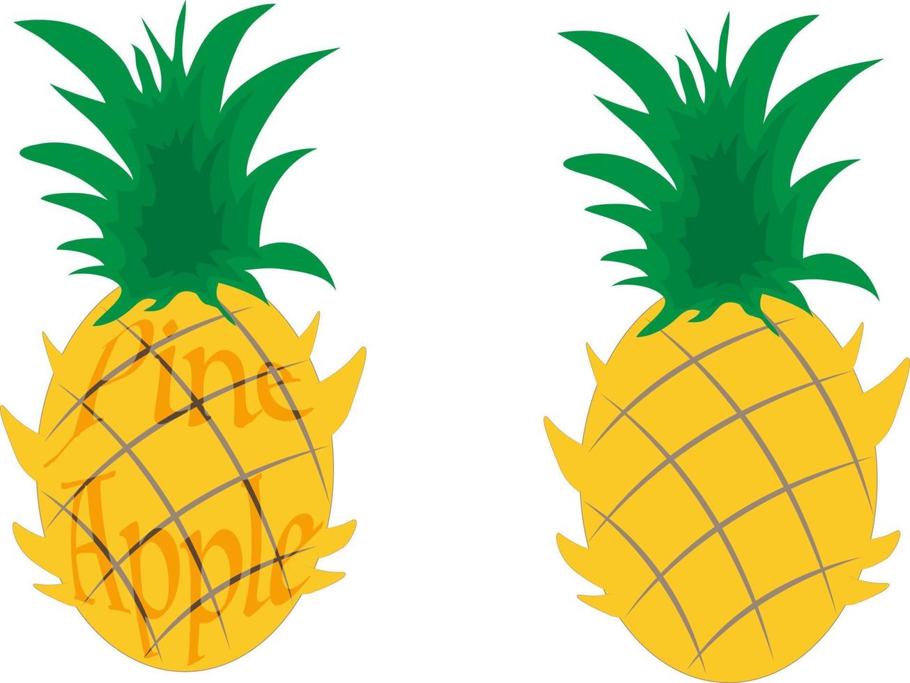 Pineapple vector with minor details in it.