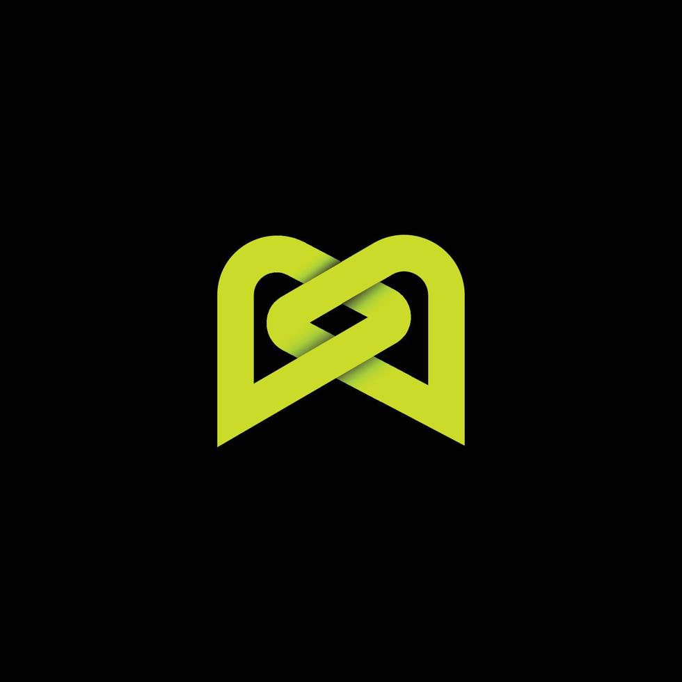 M modern logo vector