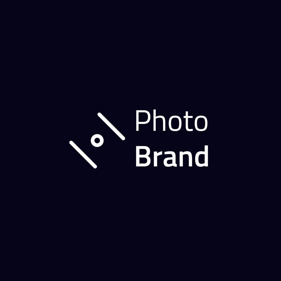 The logo is a combination of lines and circles that make up the camera. vector