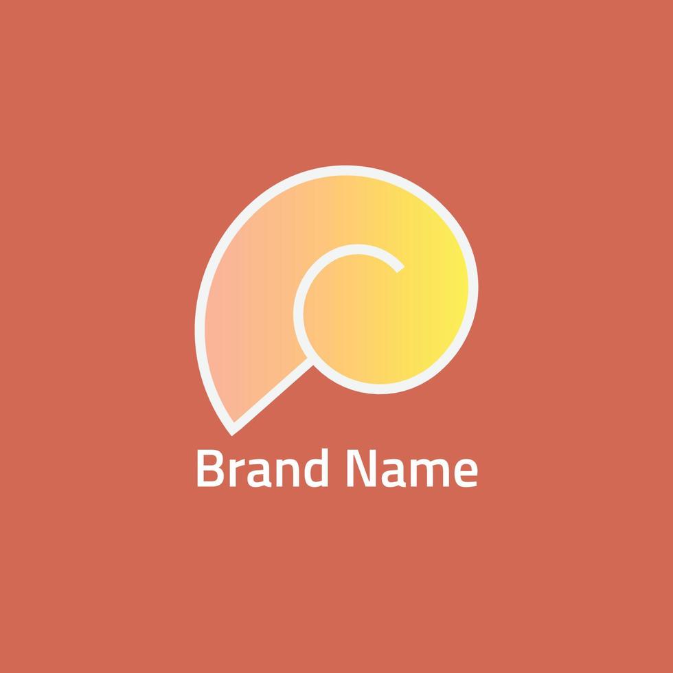 Snail shell logo with modern color gradation. vector