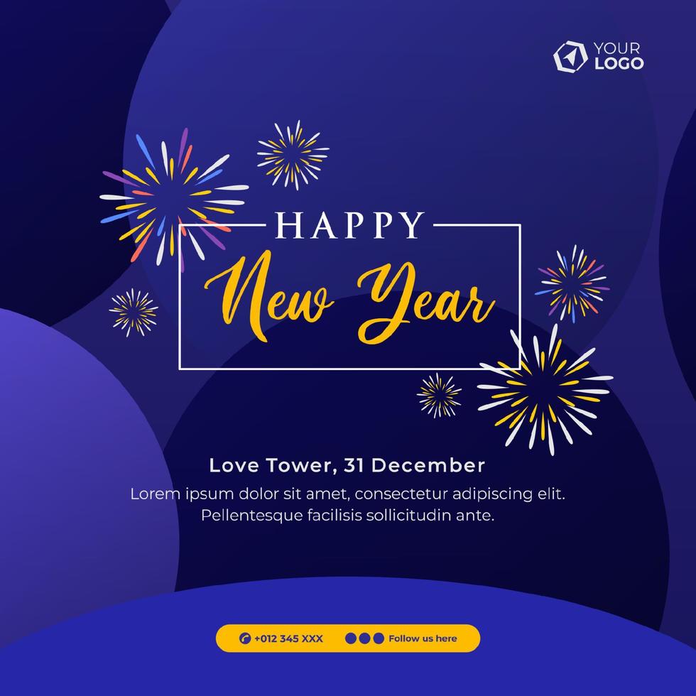 Happy New Year 2023 design vector