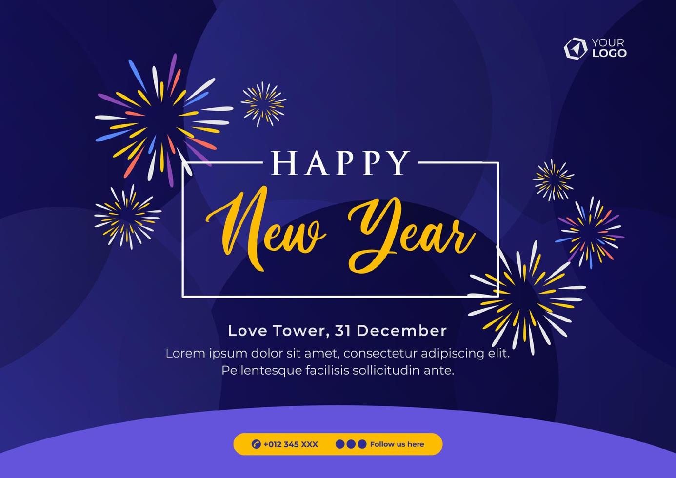 Happy New Year 2023 design vector