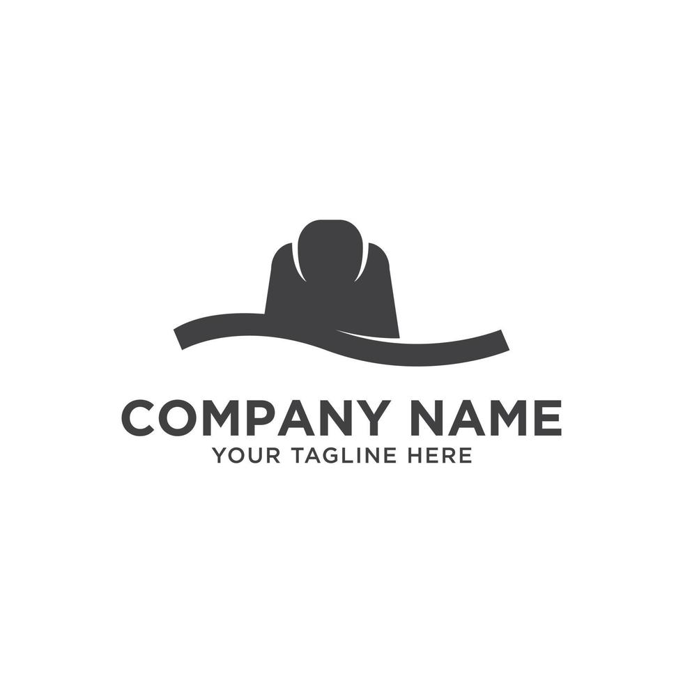 Minimalist Hat Logo Branding vector