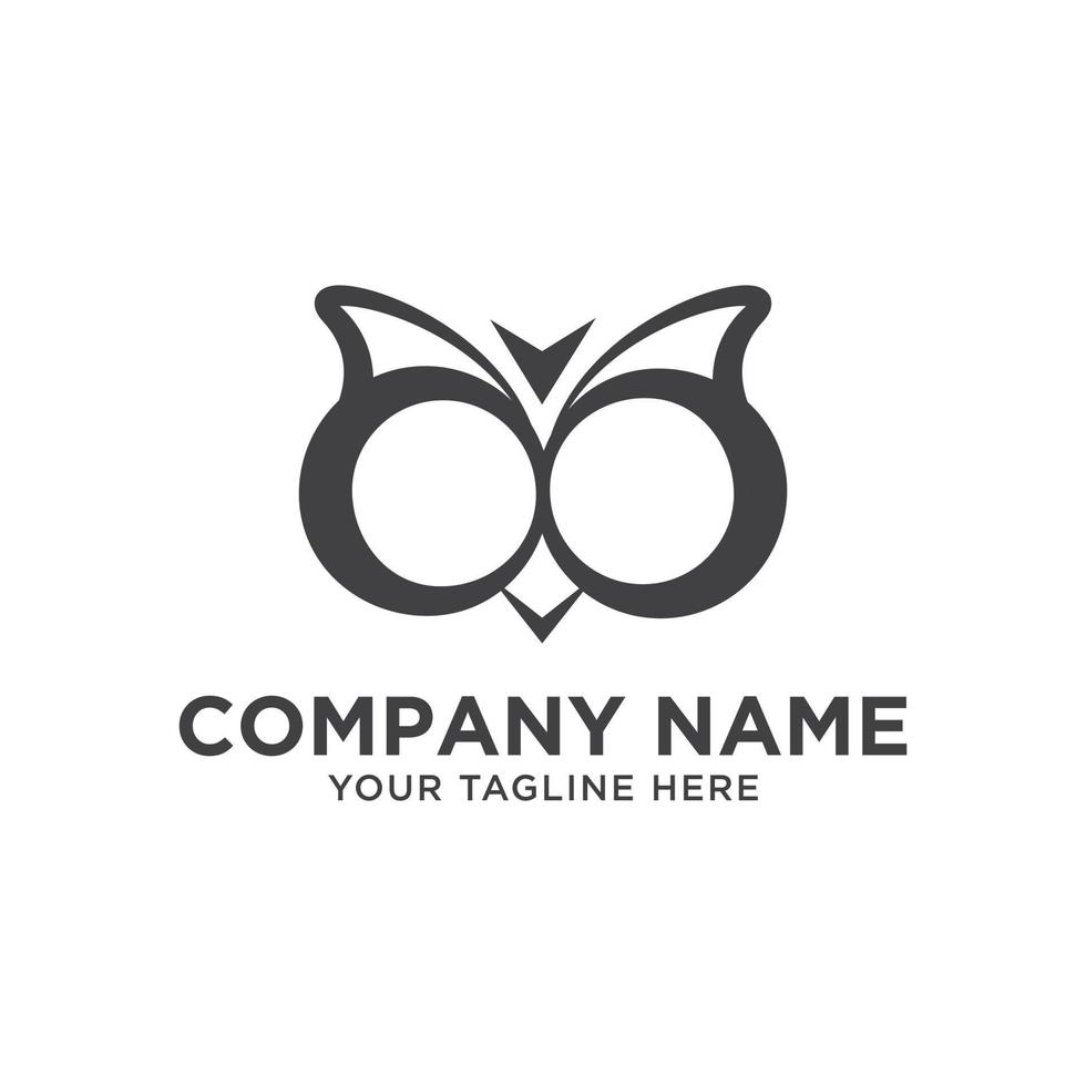 Owl Eye Logo Brand, Animal Identity vector