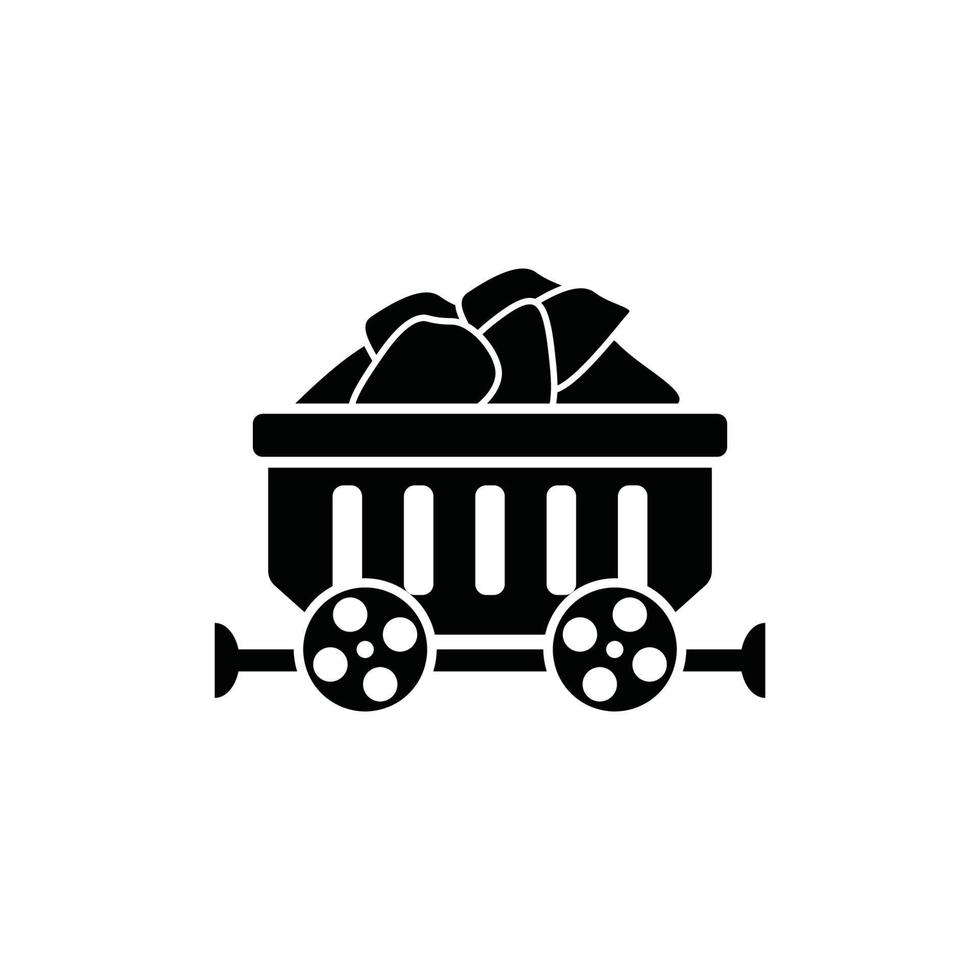 mine cart icon design vector